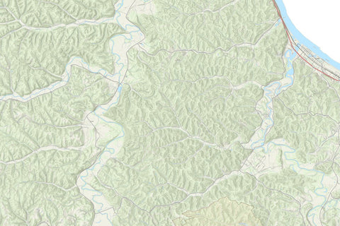 KyGeoNet KyTopo (N07E33): Greenup, Kentucky - State Park Trails Edition digital map