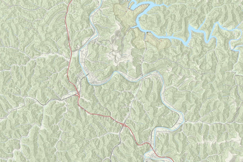 KyGeoNet KyTopo (N15E34): Prestonsburg, Kentucky - State Park Trails Edition digital map