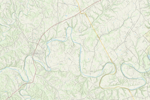 KyGeoNet KyTopo (N19E21): Greensburg, Kentucky - State Park Trails Edition digital map