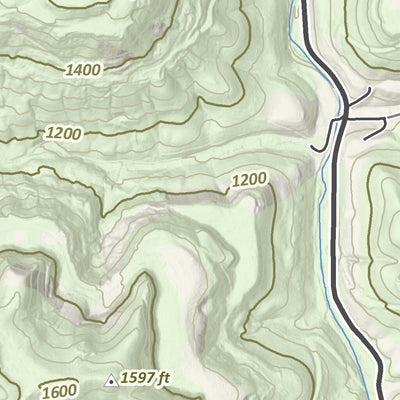 KyGeoNet KyTopo (N24E30): Calvin, Kentucky - State Park Trails Edition digital map