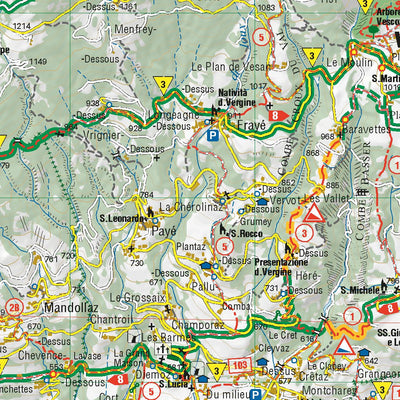L'ESCURSIONISTA s.a.s. Valle Centrale MTB map 1:25.000 bundle