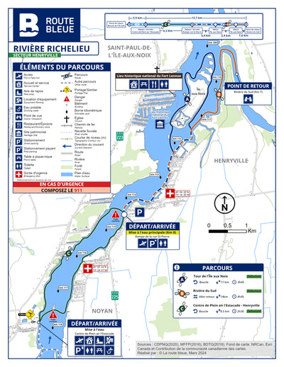 La route bleue : Rivière Richelieu - Henryville - Tour de l'île-aux-noix Preview 1