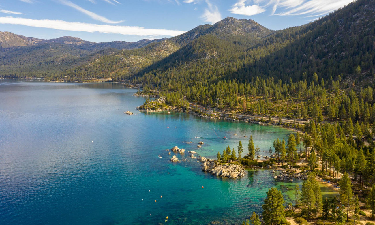 Aerial view of Lake Tahoe Shoreline 