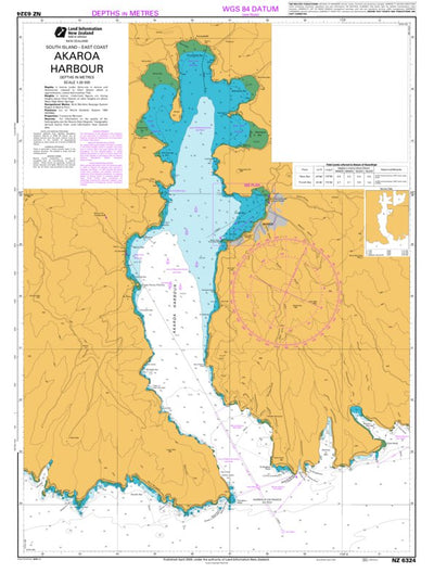 Land Information New Zealand Akaroa Harbour digital map