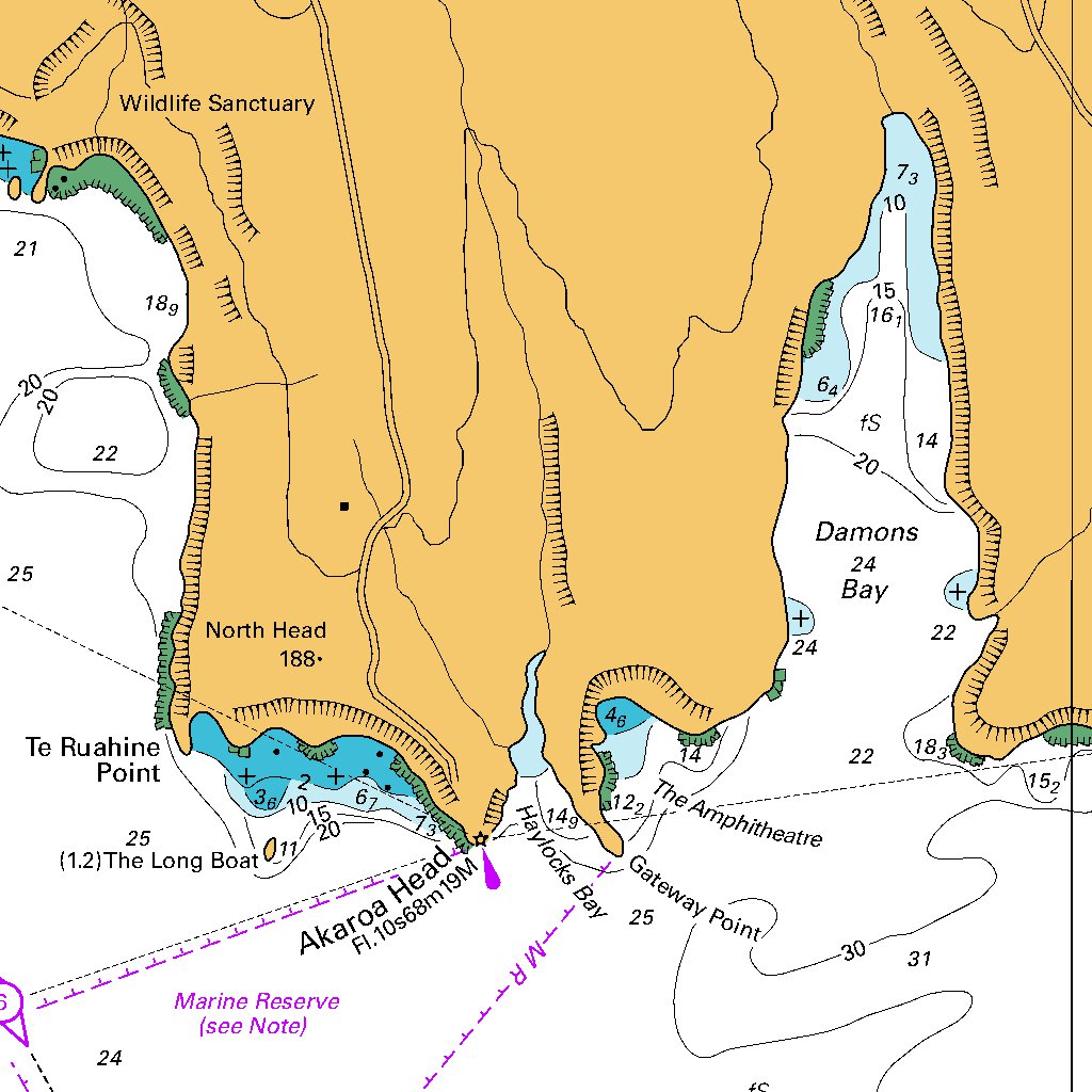 Akaroa Harbour Map by Land Information New Zealand | Avenza Maps