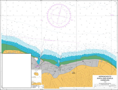 Land Information New Zealand Approaches to Avatiu and Avarua Harbours digital map