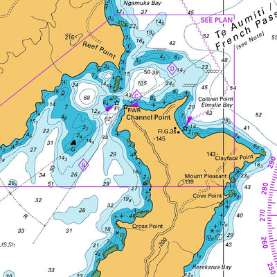 Land Information New Zealand Approaches to Te Aumiti/French Pass digital map