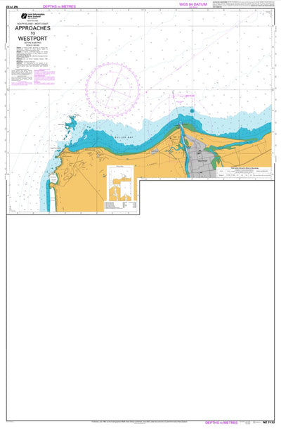 Land Information New Zealand Approaches to Westport digital map