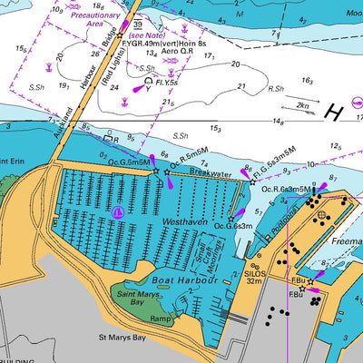 Land Information New Zealand Auckland Harbour West digital map