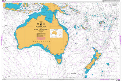 Land Information New Zealand Australasia and Adjacent Waters digital map