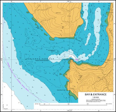 Land Information New Zealand Bar & Entrance digital map