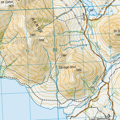 Land Information New Zealand BW20 - Lake Coleridge digital map