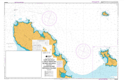 Land Information New Zealand Cape Colville to Great Mercury Island (Ahuahu) including Cuvier Island (Repanga Island) digital map