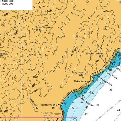 Land Information New Zealand Cape Palliser / Matakitakiakupe to Kaikoura Peninsula digital map