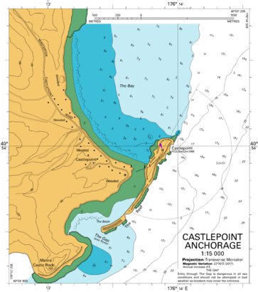 Castle Point Anchorage Map by Land Information New Zealand | Avenza Maps