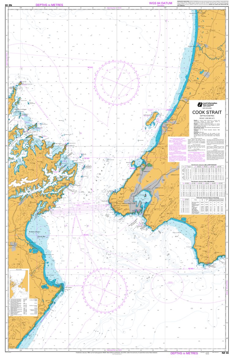 Cook Strait Location Cook Strait Map by Land Information New Zealand | Avenza Maps
