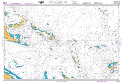 Land Information New Zealand Coral and Solomon Seas and adjacent seas digital map