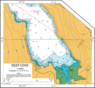 Land Information New Zealand Deep Cove digital map