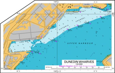 Land Information New Zealand Dunedin Wharves digital map
