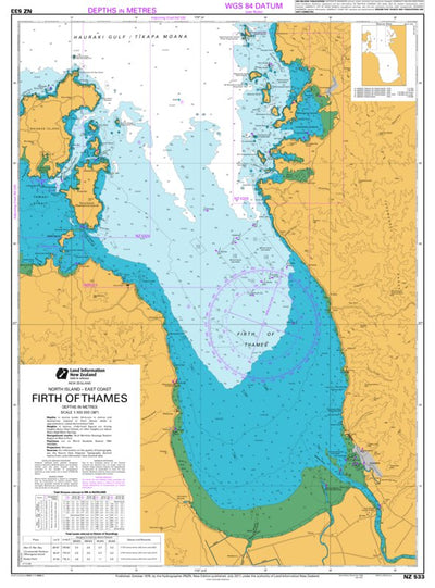 Land Information New Zealand Firth of Thames digital map