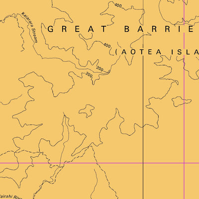 Land Information New Zealand Great Barrier Island (Aotea Island) digital map