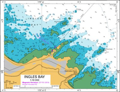 Land Information New Zealand Ingles Bay digital map