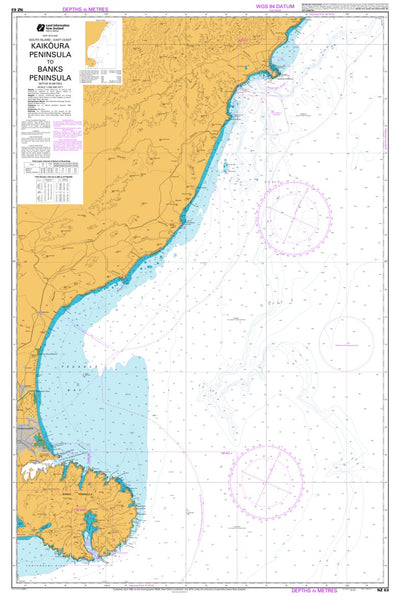 Land Information New Zealand Kaikoura Peninsula to Banks Peninsula digital map