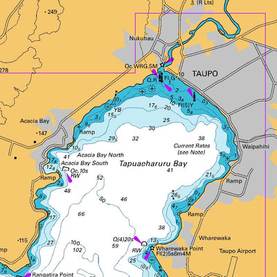 Land Information New Zealand Lake Taupo (Taupomoana) digital map