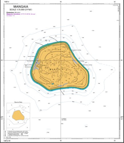 Land Information New Zealand Mangaia digital map