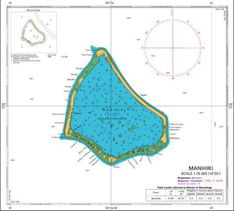 Manihiki Map by Land Information New Zealand | Avenza Maps