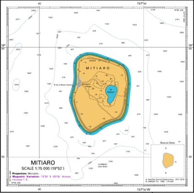 Land Information New Zealand Mitiaro digital map