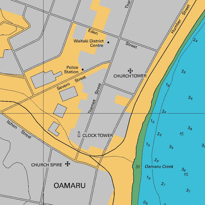 Land Information New Zealand Oamaru Harbour digital map