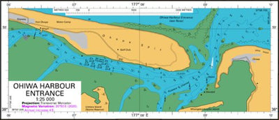 Land Information New Zealand Ohiwa Harbour Entrance digital map