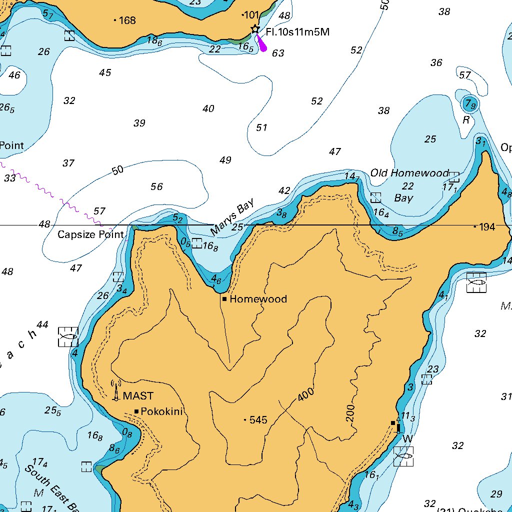 Pelorus Sound / Te Hoiere and Havelock Map by Land Information New ...