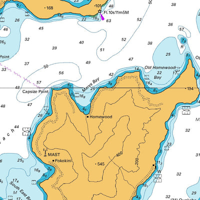 Land Information New Zealand Pelorus Sound / Te Hoiere and Havelock digital map