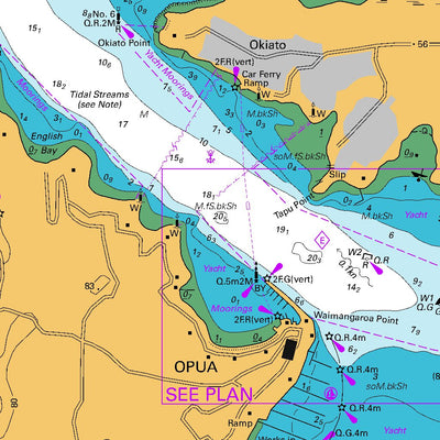 Land Information New Zealand Plans in the Bay of Islands digital map