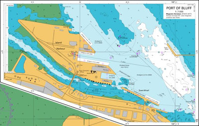 Land Information New Zealand Port of Bluff digital map