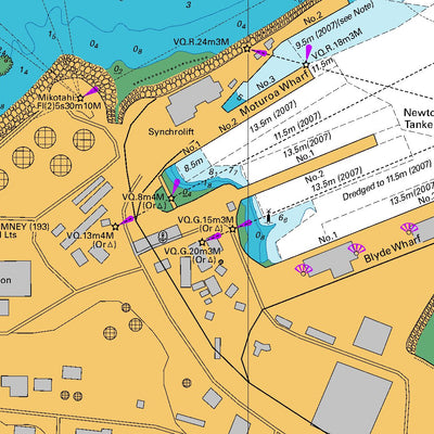 Land Information New Zealand Port Taranaki digital map