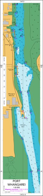Land Information New Zealand Port Whangarei digital map