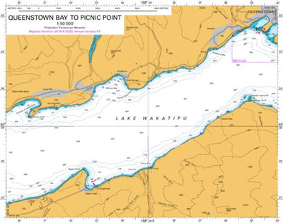 Land Information New Zealand Queenstown Bay to Picnic point digital map