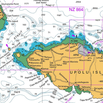 Land Information New Zealand Samoa Islands digital map