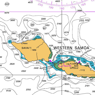 Land Information New Zealand Samoa Islands to Northern Cook Islands and Tokelau digital map