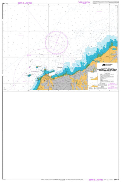 Land Information New Zealand Taranaki Roads digital map