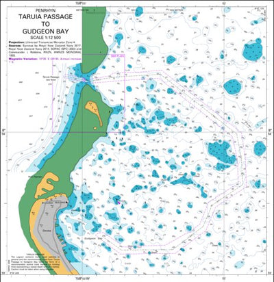 Land Information New Zealand Taruia Passage to Gudgeon Bay digital map