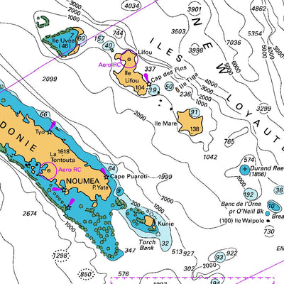 Land Information New Zealand Tasman and Coral Seas, Australia to Northern New Zealand and Fiji digital map