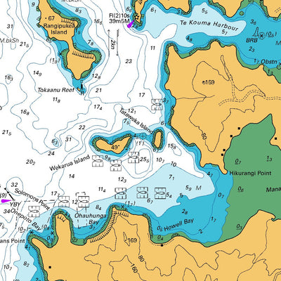 Land Information New Zealand Waiheke Island to Coromandel Peninsula digital map