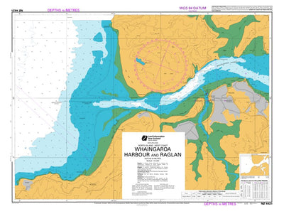 Land Information New Zealand Whaingaroa Harbour and Raglan digital map