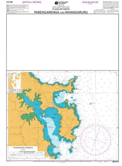 Land Information New Zealand Whangaruru Harbour digital map