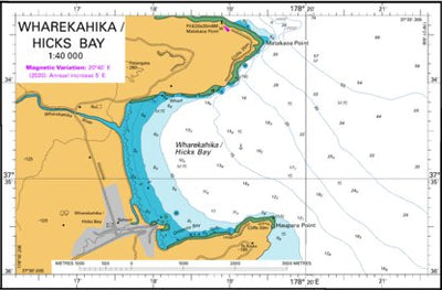 Land Information New Zealand Wharekahika/Hicks bay digital map