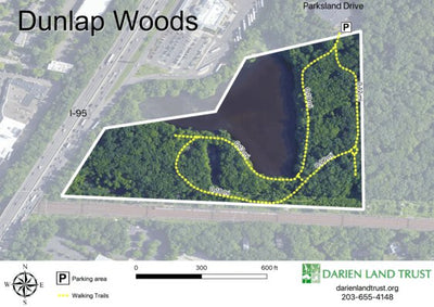 Land Trust Maps Dunlap Woods, Darien Land Trust digital map